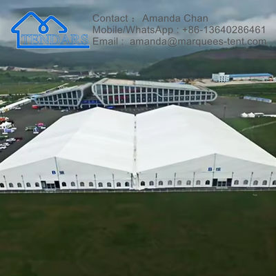 8x12m अल्ट्रा लार्ज हार्ड प्रेस्ड एक्सट्रूडेड एल्युमिनियम अलॉय 6061/T6 पार्टी मार्की टेंट विंडोज़ के साथ हटाने योग्य साइडवॉल