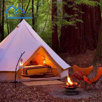 लक्जरी बड़े आउटडोर परिवार शिविर कैनवास घंटी तम्बू टीपी yurt Glamping तम्बू