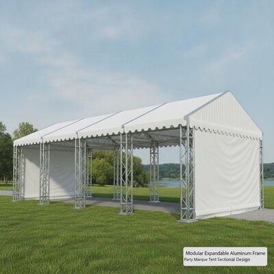 Modular Expandable Aluminum Frame Party Marquee Tent Sectional Design for Growing Event Venue